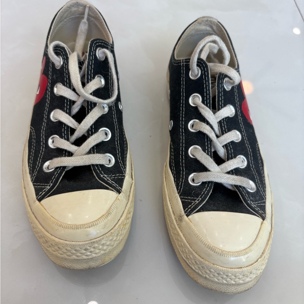 Converse X Commes des Garçons Black and Cream Sneakers